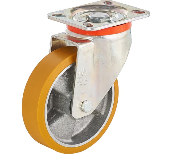 Изображение товара Колесо с вращающейся опорой и пластиной крепления (125 мм; 350 кг) Tellure rota 657603