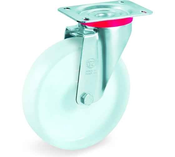 Изображение товара Колесо с вращающейся опорой и пластиной крепления (100 мм; 200 кг) Tellure rota 684502