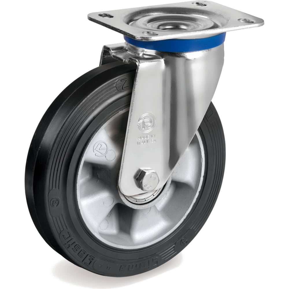 Изображение товара Колесо с вращающейся опорой и пластиной крепления 160 мм 300 кг Tellure rota 724610