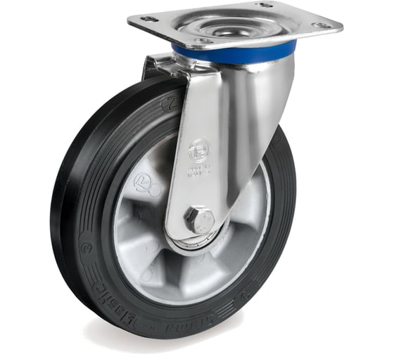 Изображение товара Колесо с вращающейся опорой и пластиной крепления (160 мм; 300 кг) Tellure rota 724610