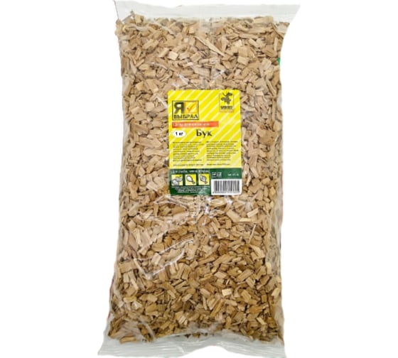 Изображение товара Щепа для горячего и холодного копчения Бацькина баня Бук 1 кг 81124-3-набор-ВИ