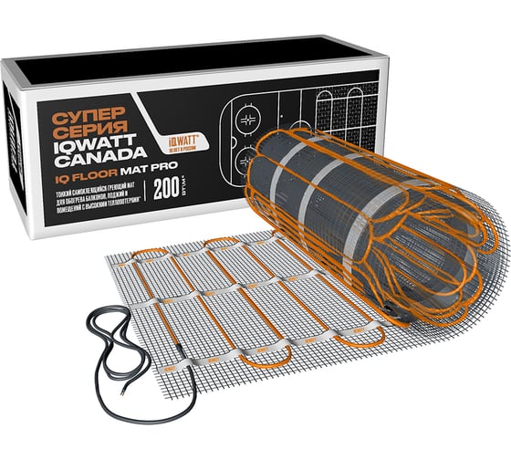 Изображение товара Тонкий самоклеящийся греющий мат IQWATT повышенной мощности для помещений с повышенными теплопотерями IQ FLOOR MAT PRO 900 Вт - 4,5 м.кв. 2009