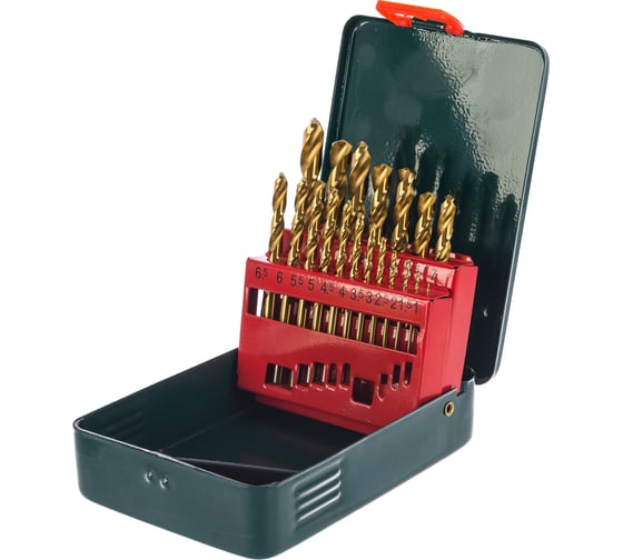 Изображение товара Набор сверл 19 шт. (1-10 мм; HSS-TiN) Metabo 627156000