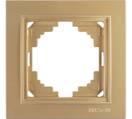 Изображение товара 1-местная рамка Nilson THOR Metallic, золото 27150091