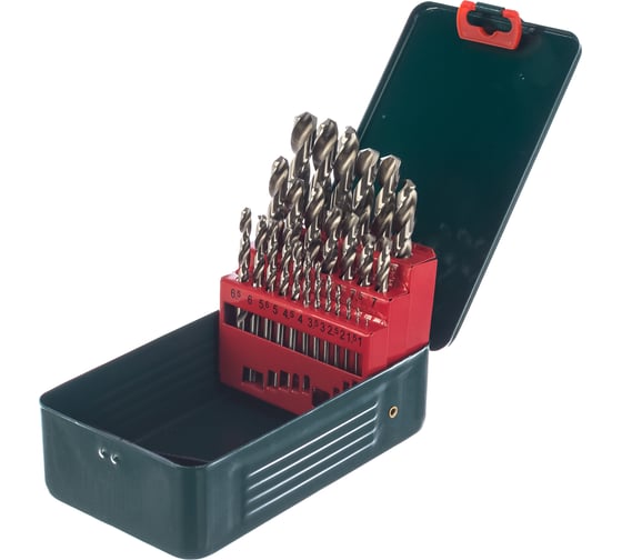 Изображение товара Набор сверл по металлу 25 шт. (1-13 мм; HSS-G) Metabo 627154000