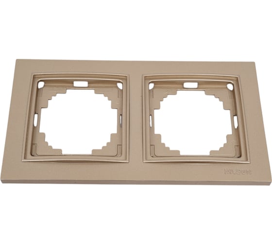 Изображение товара 2-местная рамка Nilson THOR Metallic, золото 27150092