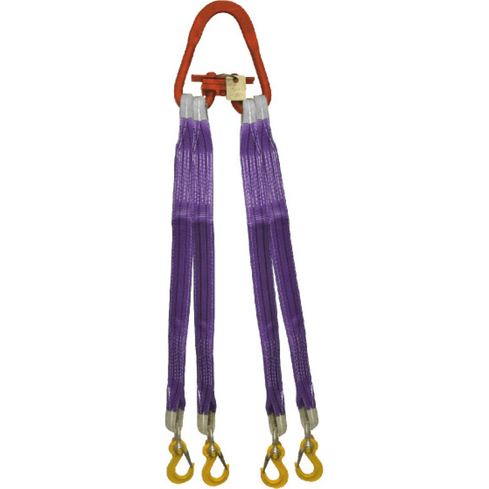Четырехветвевой текстильный строп КантаПлюс рюкзак текстильный лягушки с карманом 29х12х40 фиолетовый
