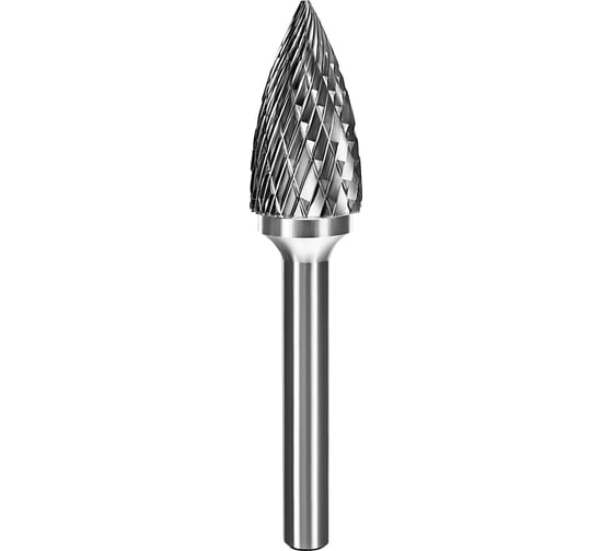 Изображение товара Бор-фреза твердосплавная (шарошка) парабола с острым торцом ДС 10x20x65 мм, S=6 мм PROCUT GX1020M06