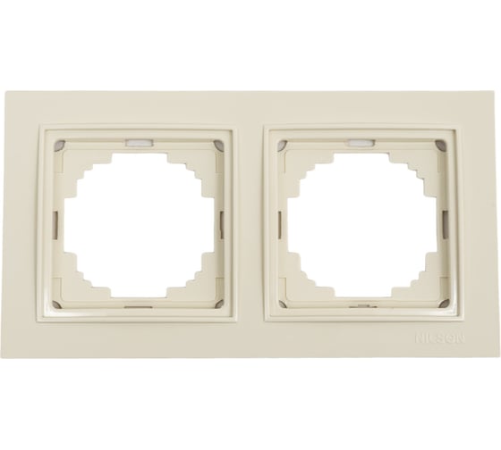 Изображение товара 2-местная рамка Nilson THOR, кремовый 27120092