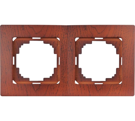 Изображение товара 2-местная рамка Nilson TOURAN WOOD, черешня 24260092
