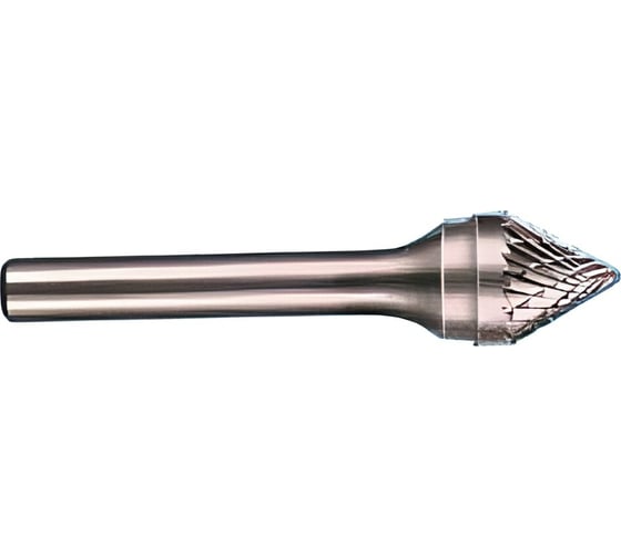 Изображение товара Бор-фреза твердосплавная коническая угол 60 градусов J12 10x06 12x10.4x6х65 мм, Х-образная насечка CNIC 31164