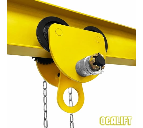 Изображение товара Каретка ручная OCALIFT 2т 12м тип GCL тележка на двутавр с ручным приводом 104212c