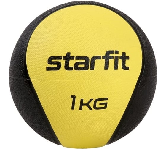 Изображение товара Медбол высокой плотности Starfit GB-702 1 кг, желтый УТ-00018934