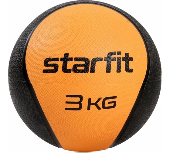 Изображение товара Медбол высокой плотности Starfit GB-702 3 кг, оранжевый УТ-00018936