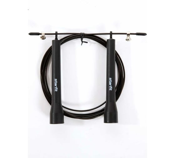 Изображение товара Скакалка Starfit RP-202 с подшипниками, с пластиковыми ручками, черный, 3 м УТ-00019267