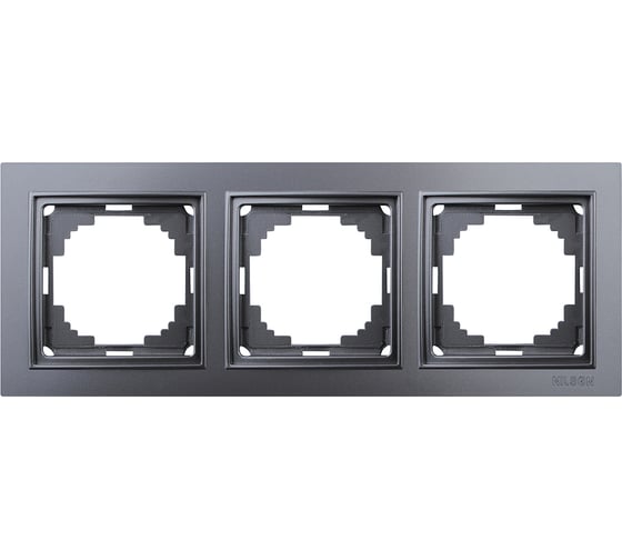 Изображение товара 3-местная рамка Nilson THOR Metallic, антрацит 27160093