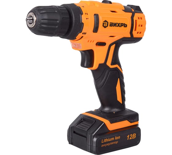 Изображение товара Аккумуляторная дрель-шуруповерт ВИХРЬ ДА-12-2к 72/14/2