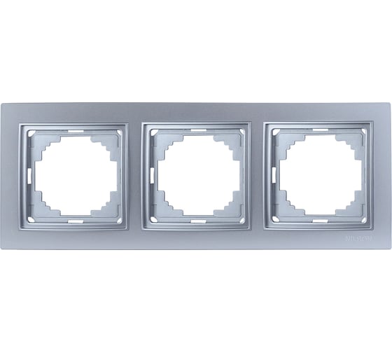 Изображение товара 3-местная рамка Nilson THOR Metallic, серебро 27130093