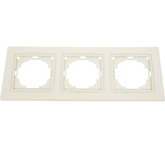 Изображение товара 3-местная рамка Nilson THOR, кремовый 27120093