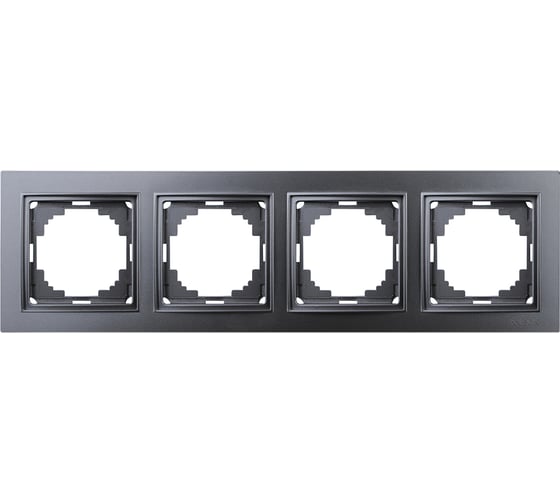Изображение товара 4-местная рамка Nilson THOR Metallic, антрацит 27160094