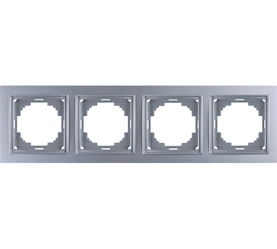 Изображение товара 4-местная рамка Nilson THOR Metallic, серебро 27130094