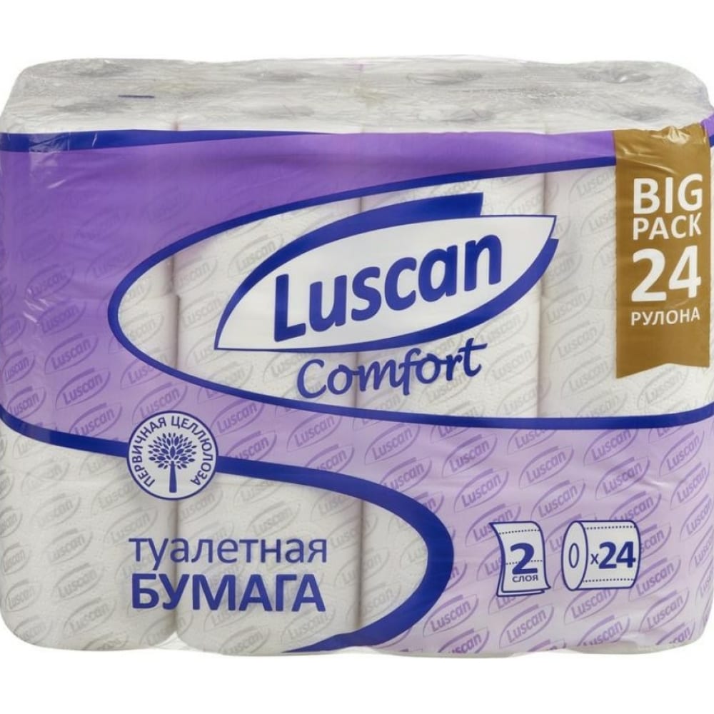 Туалетная бумага Luscan туалетная бумага влажная comfort smart 1 слой 42 шт