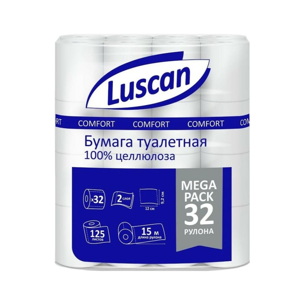 Туалетная бумага Luscan туалетная бумага delika макси 1 слой 67 м
