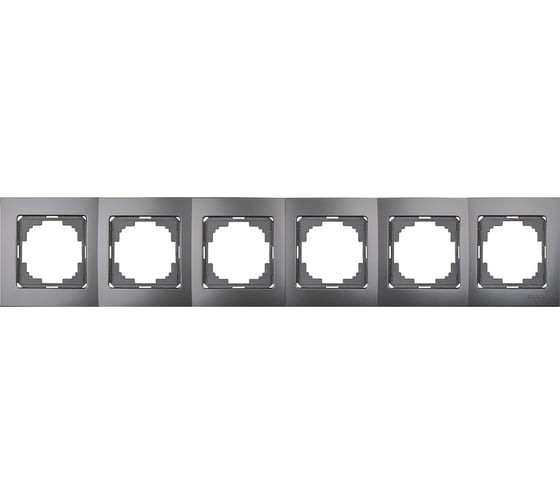Изображение товара 6-местная рамка Nilson TOURAN metallic, антрацит 24160096