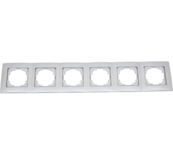 Изображение товара 6-местная рамка Nilson TOURAN metallic, серебро 24130096