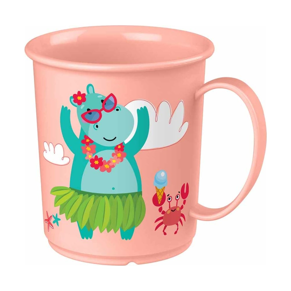 Изображение товара Детская кружка Пластишка с декором 0.18 л, светло-розовый 43138023351