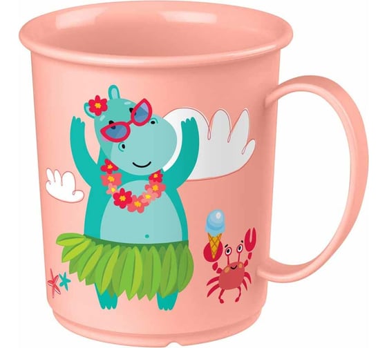 Изображение товара Детская кружка Пластишка с декором 0.18 л, светло-розовый 43138023351