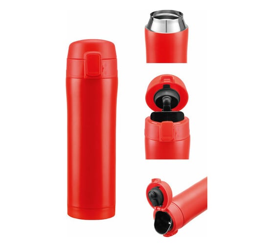 Изображение товара Термокружка с двойной стенкой из нержавеющей стали LAIMA 470 мл, цвет бургундский красный 608081