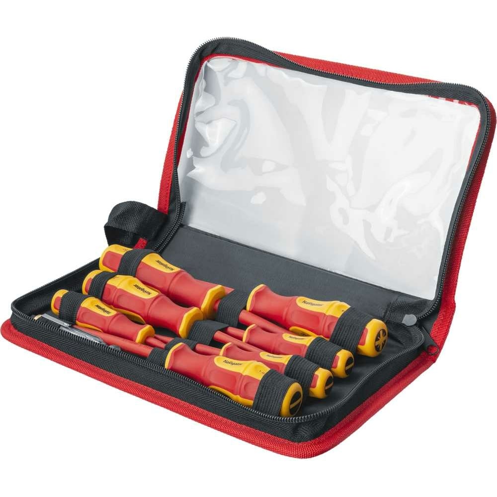 Изображение товара Набор диэлектрических отверток Navigator 8 шт профессиональный Включает SL PH PZ