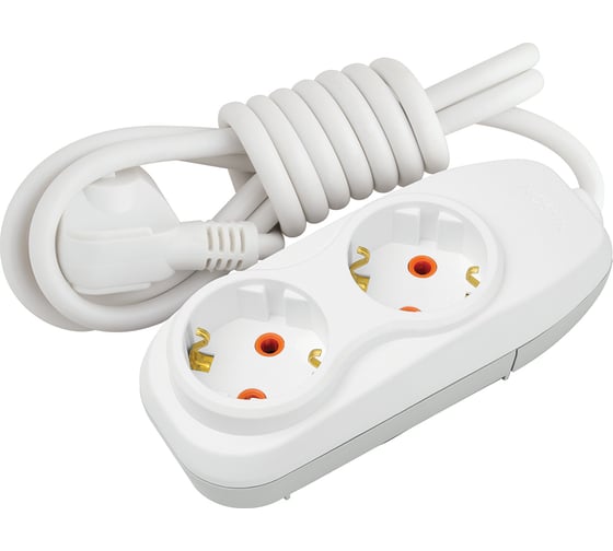 Изображение товара Удлинитель Nilson 2-местный, с заземлением, 2 м 42130102