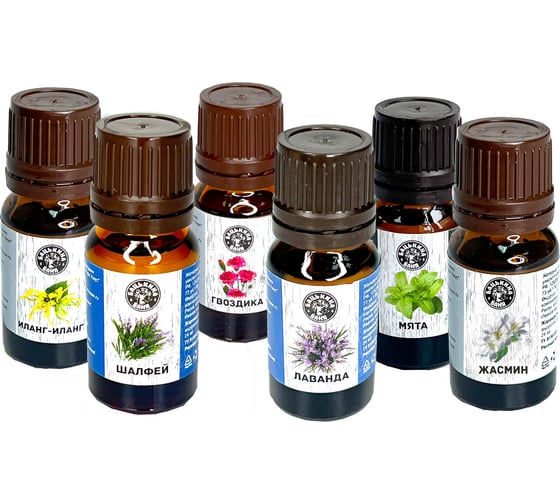 Изображение товара Эфирные масла натуральные Бацькина баня набор аромамасла Цветочный Релакс 6 шт. 16-6-набор-цвет-ВИ