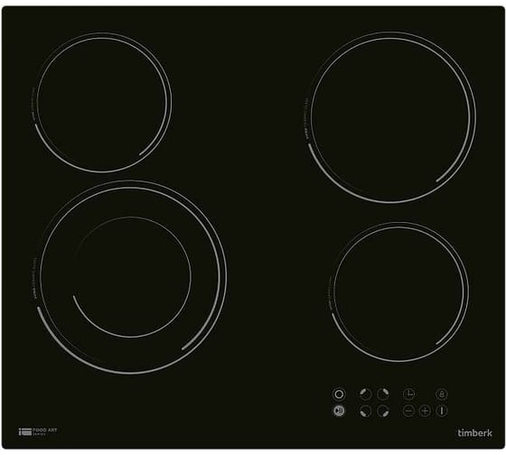 Изображение товара Электрическая варочная панель Timberk 4 конфорки, 6400 Вт T-HE4GL71