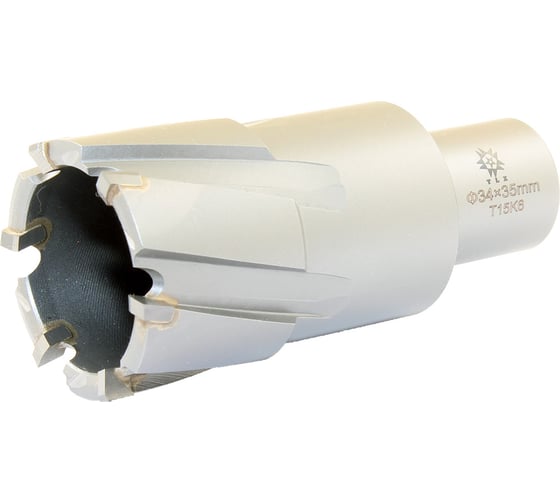 Изображение товара Сверло корончатое кольцевое по металлу 34x35 мм, Т15К6, хвостовик Weldon 19 мм TLX 39449