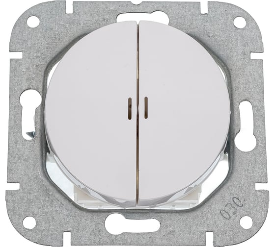 Изображение товара Механизм 2-клавишного выключателя Bylectrica СУ, с подсветкой серия ПРОВАНС, С510-3308