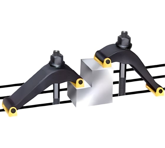 Изображение товара Прижим станочный шарнирный универсальный 2 шт, 150x47 мм, паз 17.7 мм, М16 (YT-1002) CNIC 30194