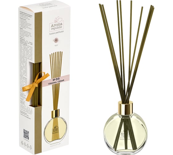 Изображение товара Ароматический диффузор в стеклянном флаконе Aroma republic №66 Virginia cedar, 70 мл 93828