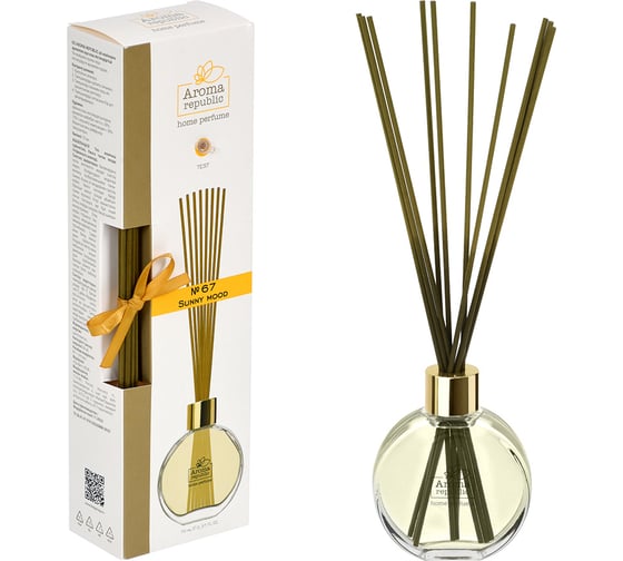Изображение товара Ароматический диффузор в стеклянном флаконе Aroma republic №67 Sunny mood, 70 мл 93830