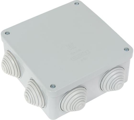 Изображение товара Распределительная коробка Bylectrica IP55, 125x125x58 мм, 8 вводов, КМ-345