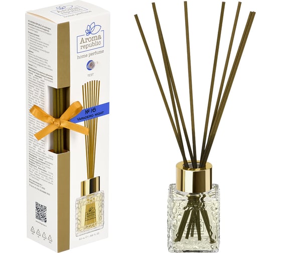 Изображение товара Ароматический диффузор в стеклянном флаконе Aroma republic №16 Varadero night, 50 мл 93801