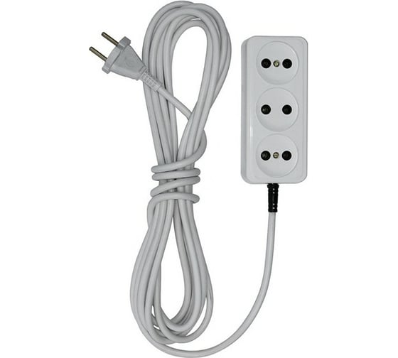 Изображение товара Удлинитель ООО Ливны-Электро У6-716 3-х местный, провод ПВС 2*1 L=3м У 780