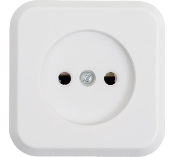 Изображение товара Розетка ООО Ливны-Электро РА 10-007 квадратная с донышком, белая РА 1727