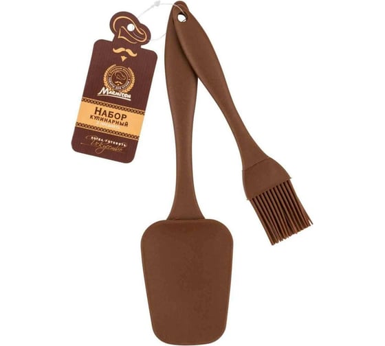 Изображение товара Силиконовый кулинарный набор MARMITON 2 предмета: кисточка 17 см, лопатка 23,5 см 17081