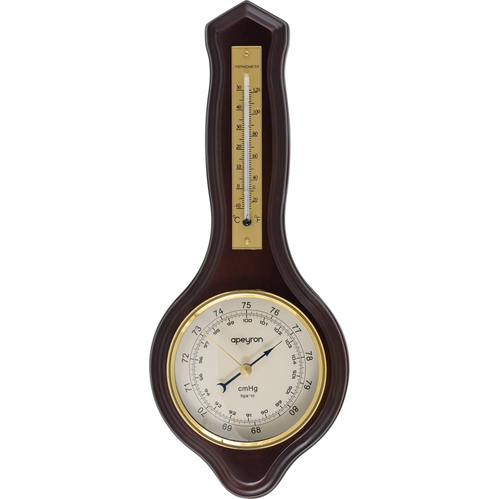 Настенный бесшумный барометр-термометр Apeyron барометр москвин