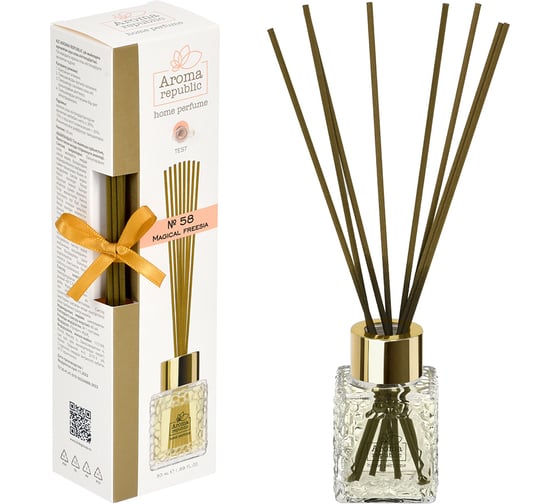Изображение товара Ароматический диффузор в стеклянном флаконе Aroma republic №58 Magical freesia, 50 мл 93822