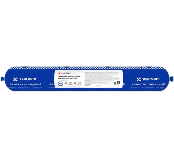 Изображение товара Гибридный герметик ECOROOM PS-40 серый, 600 мл, 12 шт. Е-Герм-3838/12