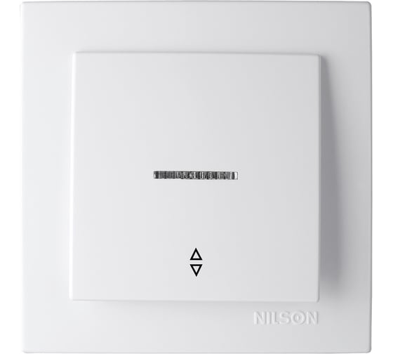 Изображение товара 1-клавишный проходной выключатель Nilson СУ с подсветкой, TOURAN-ALEGRA-THOR, белый 24111008